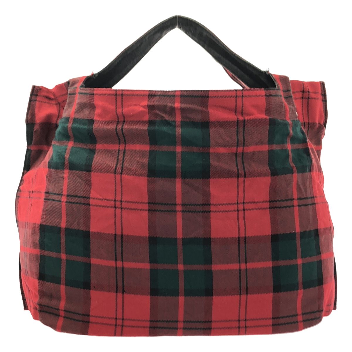 COMME des GARCONS COMME des GARCONS コムコム タータンチェック ハンドバッグ レッド グリーン レディース