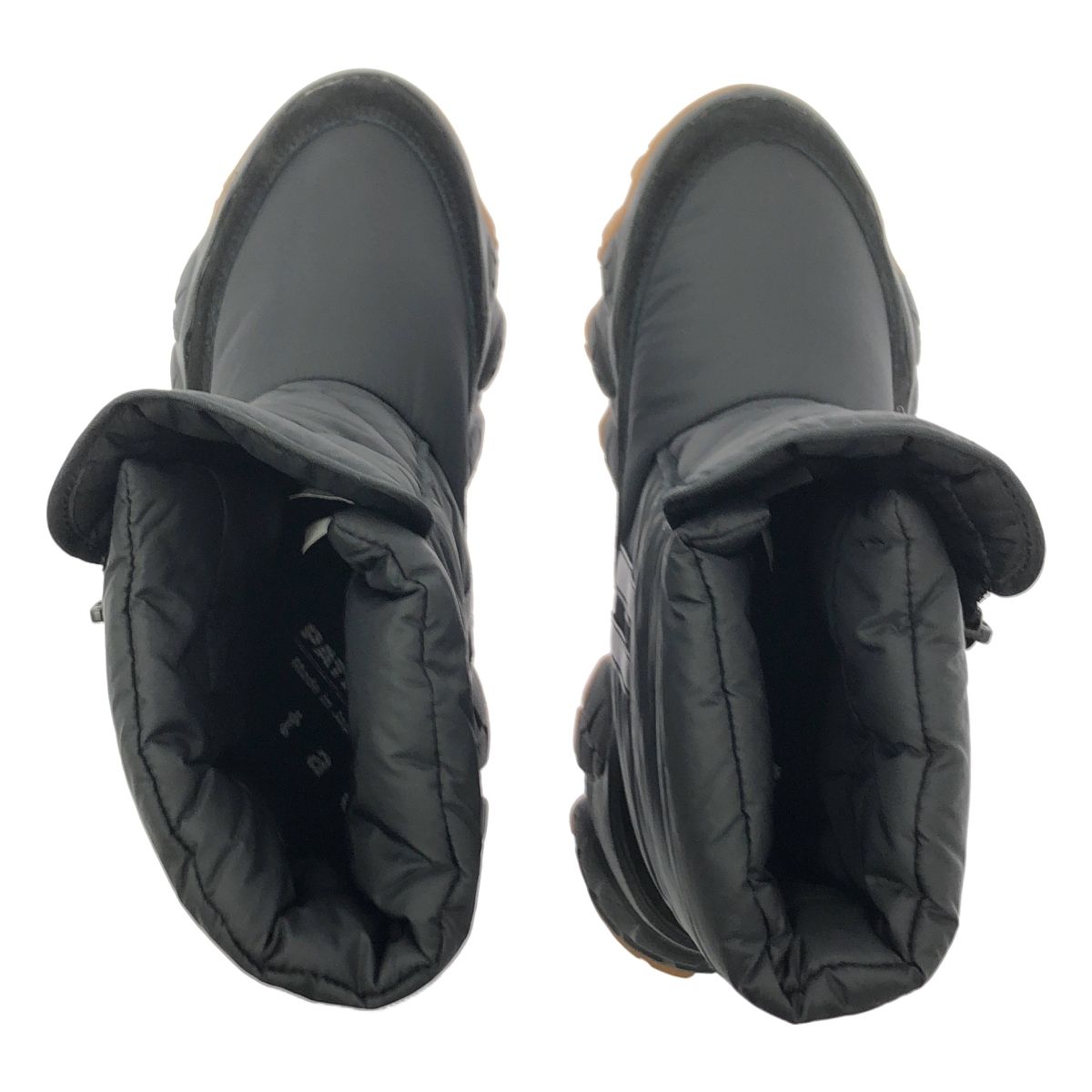  tao COMME des GARCONS タオコムデギャルソン 2025 AW × PATRICK 撥水ナイロン タフタ キルティング ブーツ 39 ブラック レディース その他 靴