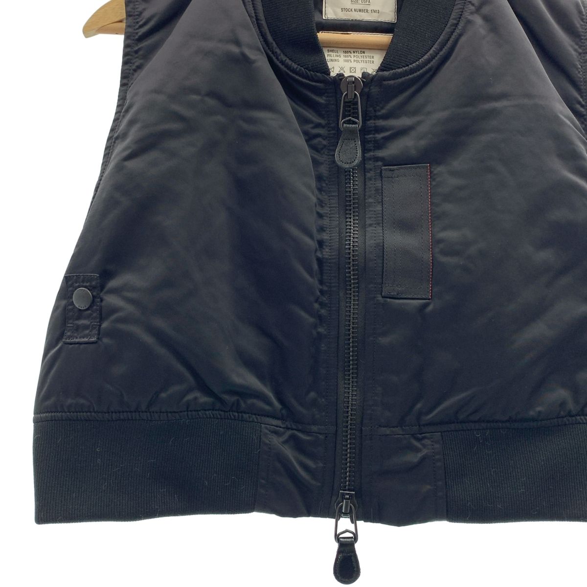 23aw【美品✨】ハイク　MA-1 CROPPED TOP ベスト 黒 美品】 HYKE / ハイク | 2023AW | TYPE MA-1 CROPPED TOP MA-1