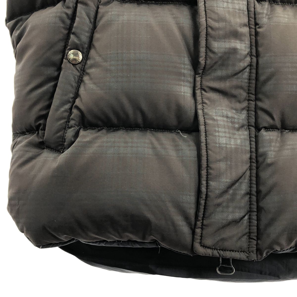 TATRAS タトラス チェック フーデッド ダウンベスト 44 ダークブラウン メンズ KARIMZIABAT_FR