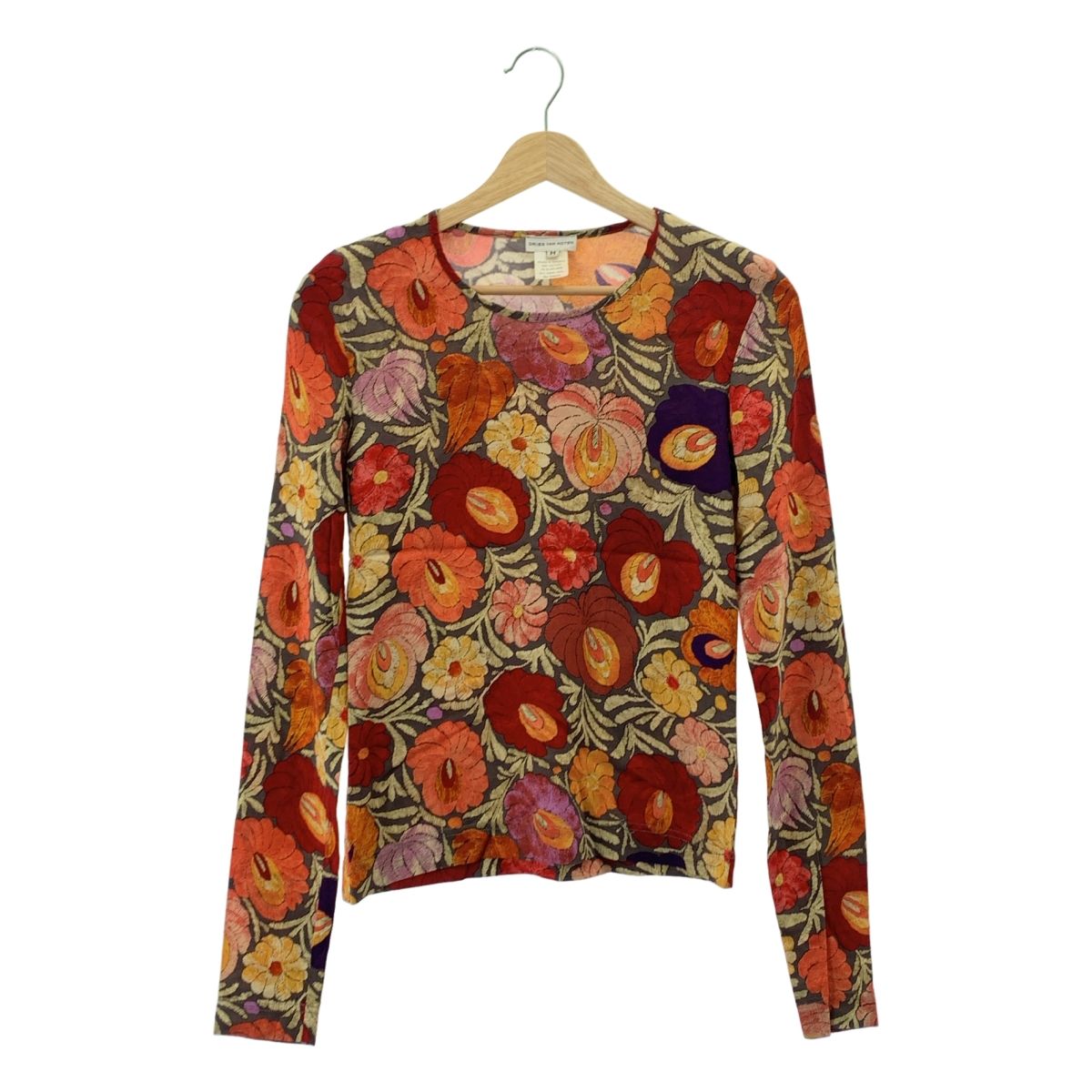 DRIES VAN NOTEN ドリスヴァンノッテン レーヨン 総柄 フローラル カットソー M マルチ レディース