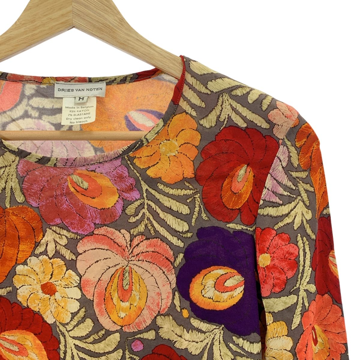 DRIES VAN NOTEN ドリスヴァンノッテン レーヨン 総柄 フローラル カットソー M マルチ レディース