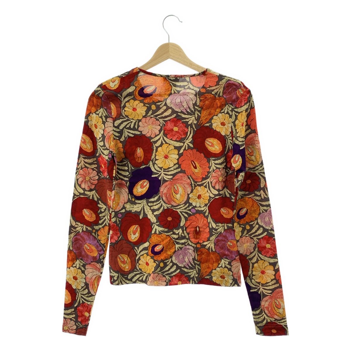  DRIES VAN NOTEN ドリスヴァンノッテン レーヨン 総柄 フローラル カットソー M マルチ レディース 長袖 シャツ ブラウス