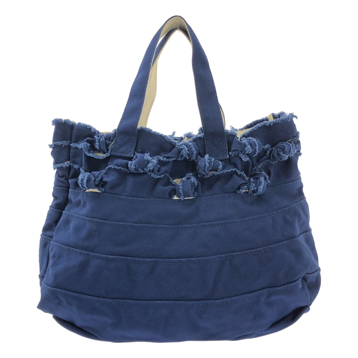 tricot COMME des GARCONS トリココムデギャルソン コットン キャンバス ハンドバッグ ブルー レディース