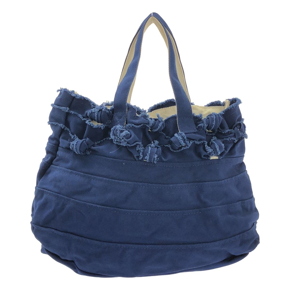 tricot COMME des GARCONS トリココムデギャルソン コットン キャンバス ハンドバッグ ブルー レディース