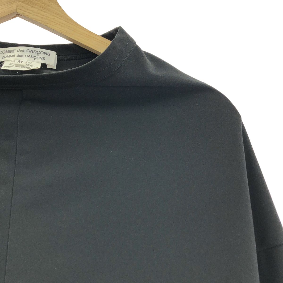 COMME des GARCONS コムコム 2025 SS ポリエステル クルーネック カットソー M ブラック レディース