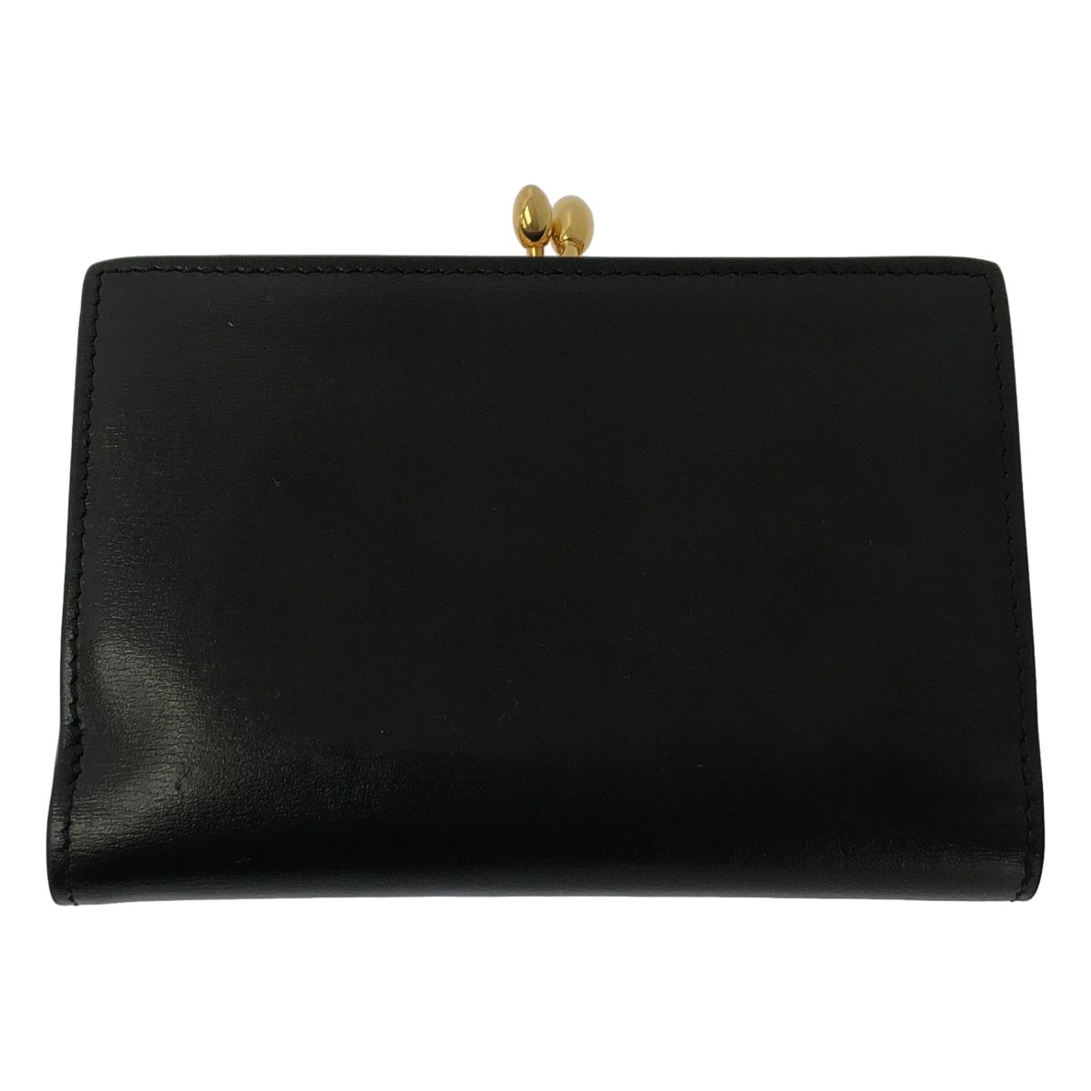JIL SANDER ジルサンダー Calf Leather Goji Purse Small 二つ折り 財布 ブラック ゴールド レディース