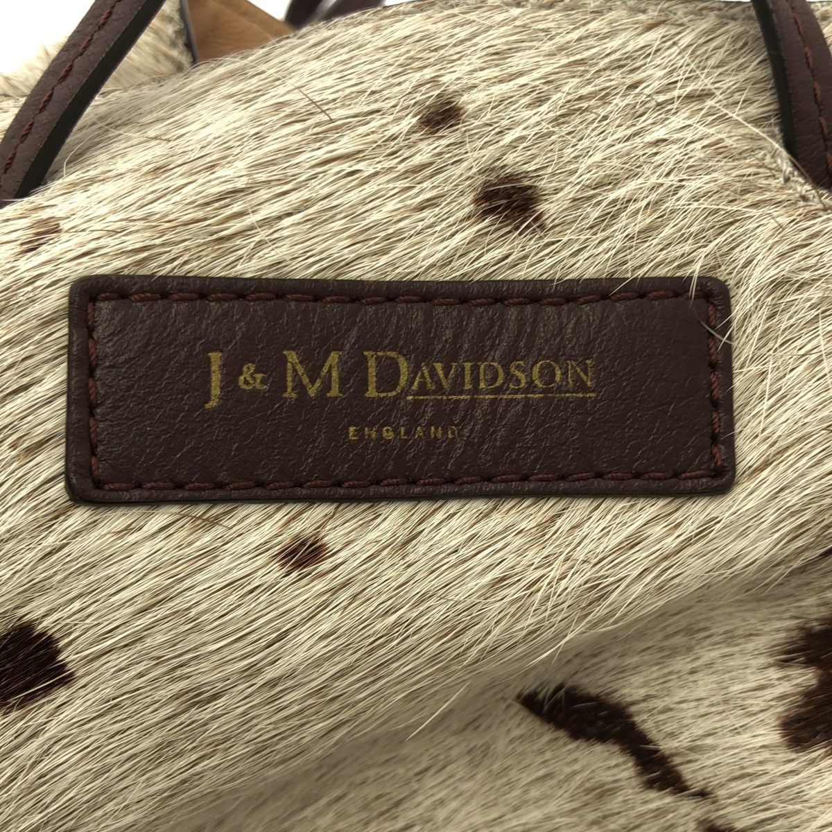 J-M DAVIDSON ジェイアンドエムデヴィッドソン ハラコ レザー 巾着 ショルダーバッグ ブラウン系 レディース DECORATOM_COM_BR