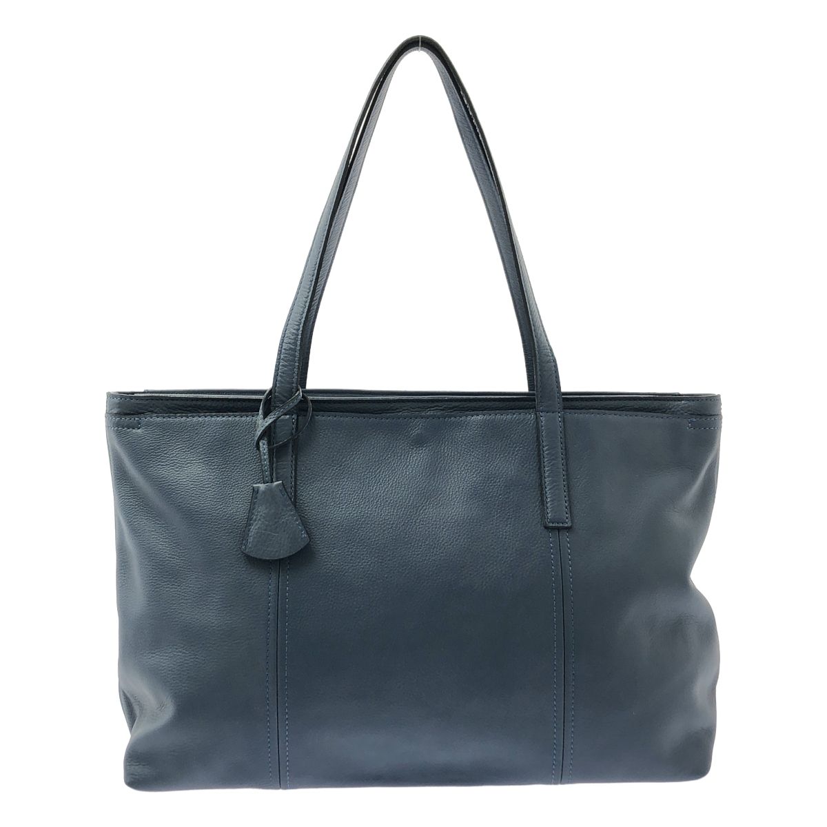 aniary アニアリ シュリンクレザー トートバッグ ネイビーグレー メンズ