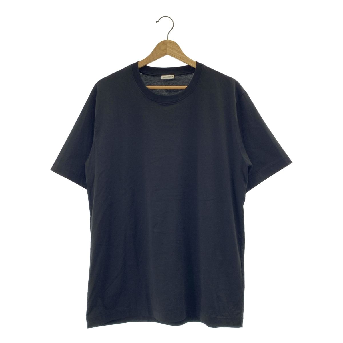 cash-barba キャッシュアンドバルバ 2025SS Sea Island Cotton 46G Jersey Regular Fit Tee シー アイランド コットン シャツ 3 ブラック メンズ