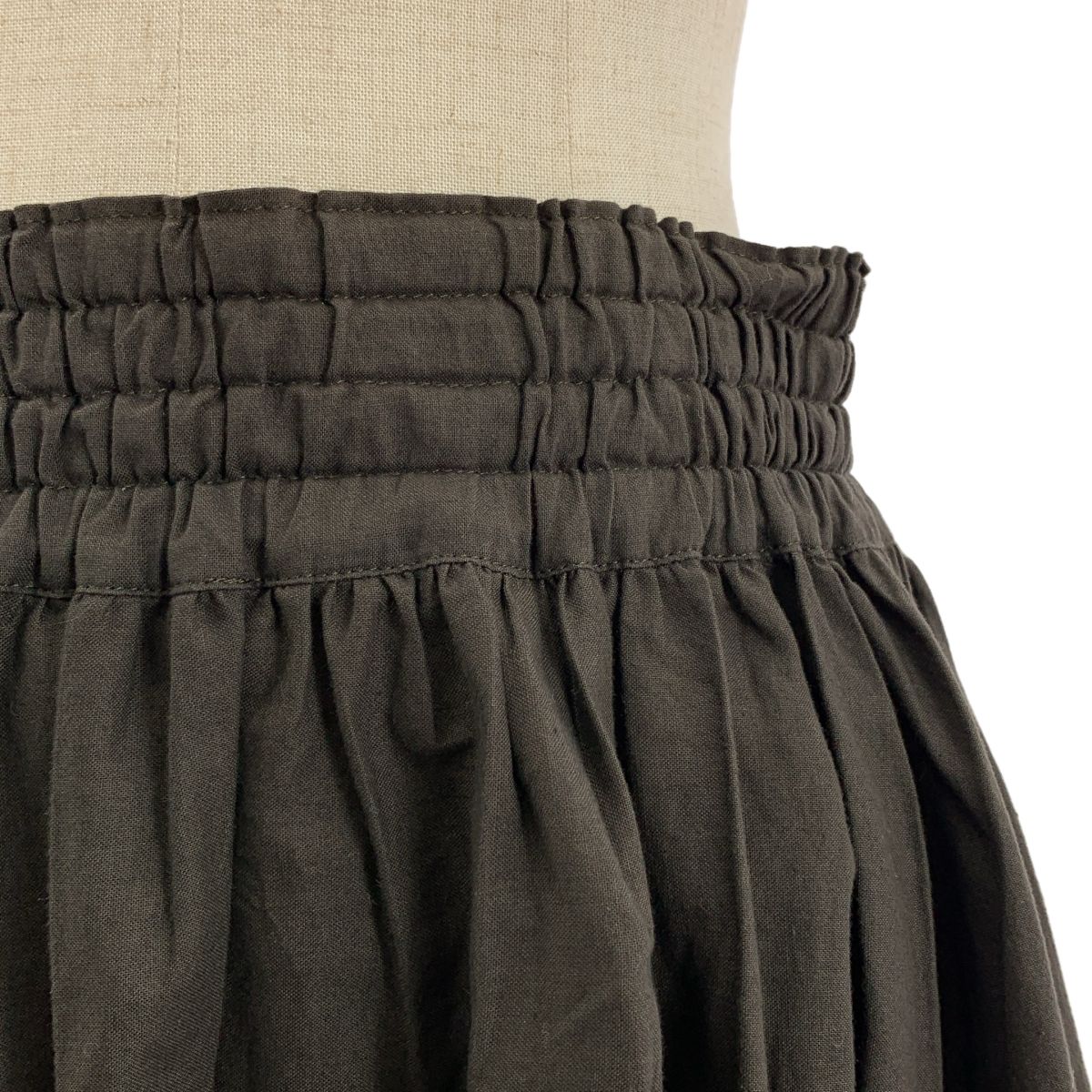 Y s ワイズヨウジヤマモト ギャザー ボリューム ウエストゴム ロングスカート 3 チャコール系 レディース