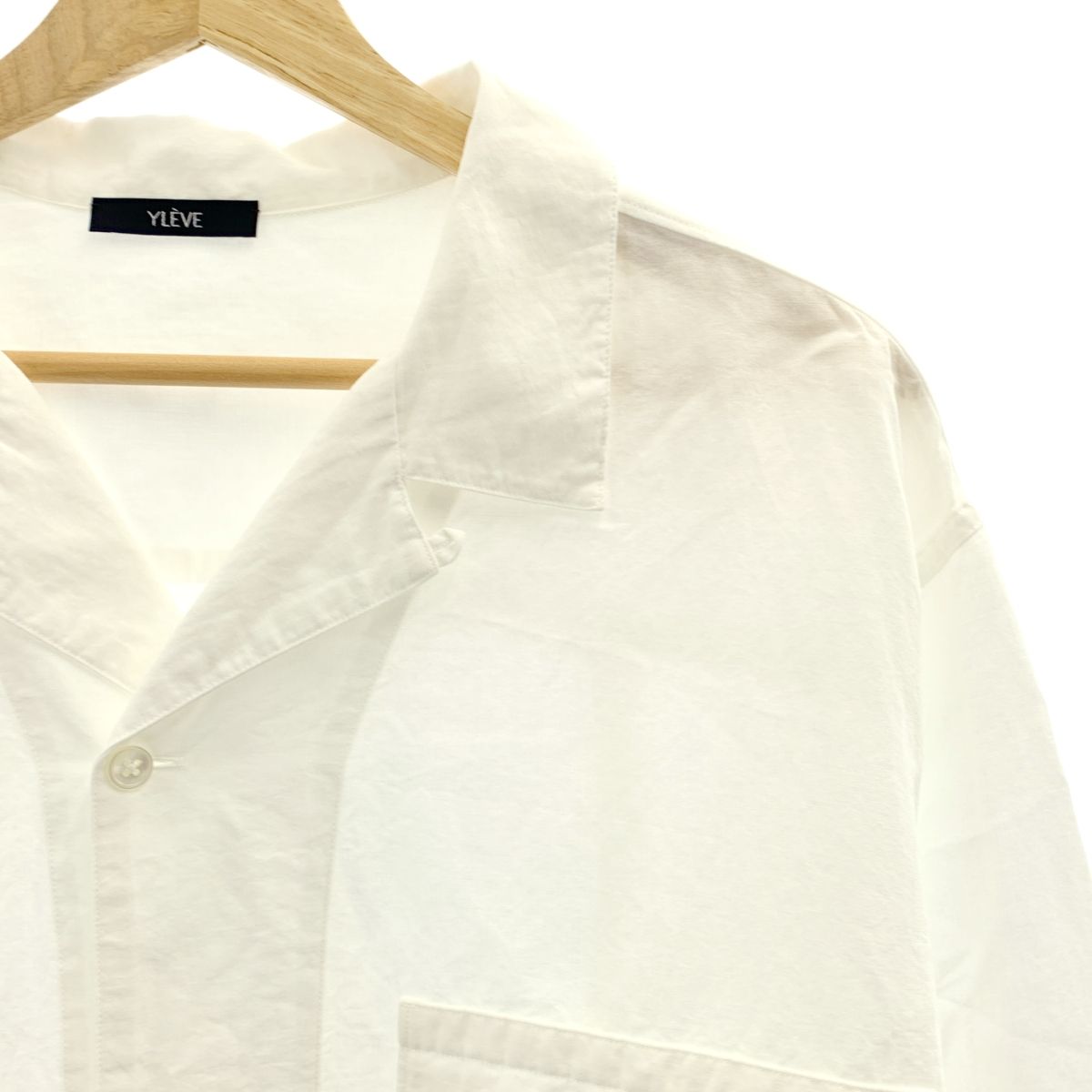 YLEVE イレーヴ COTTON RAMY BROAD SH コットン ラミー ブロードシャツ 5 ホワイト メンズ