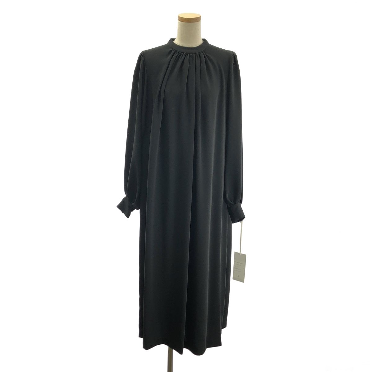 Graphpaper グラフペーパー Satin band collar dress サテン バンド ドレス ワンピース 00 ブラック レディース