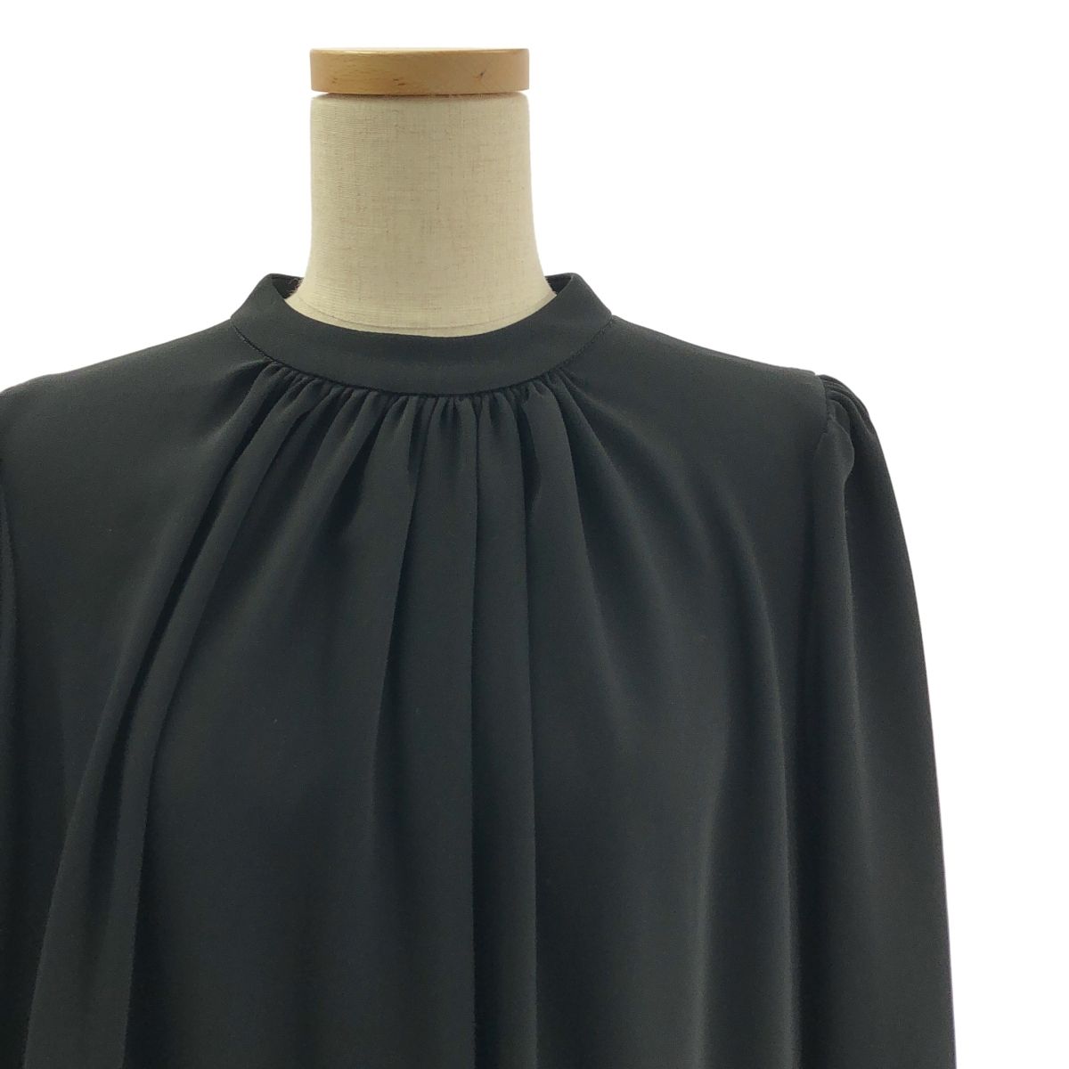 Graphpaper グラフペーパー Satin band collar dress サテン バンド ドレス ワンピース 00 ブラック レディース