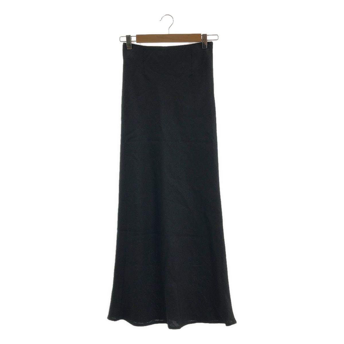 SACRA サクラ RUSTIC LINEN SKIRT リネンスカート 36 ブラック レディース