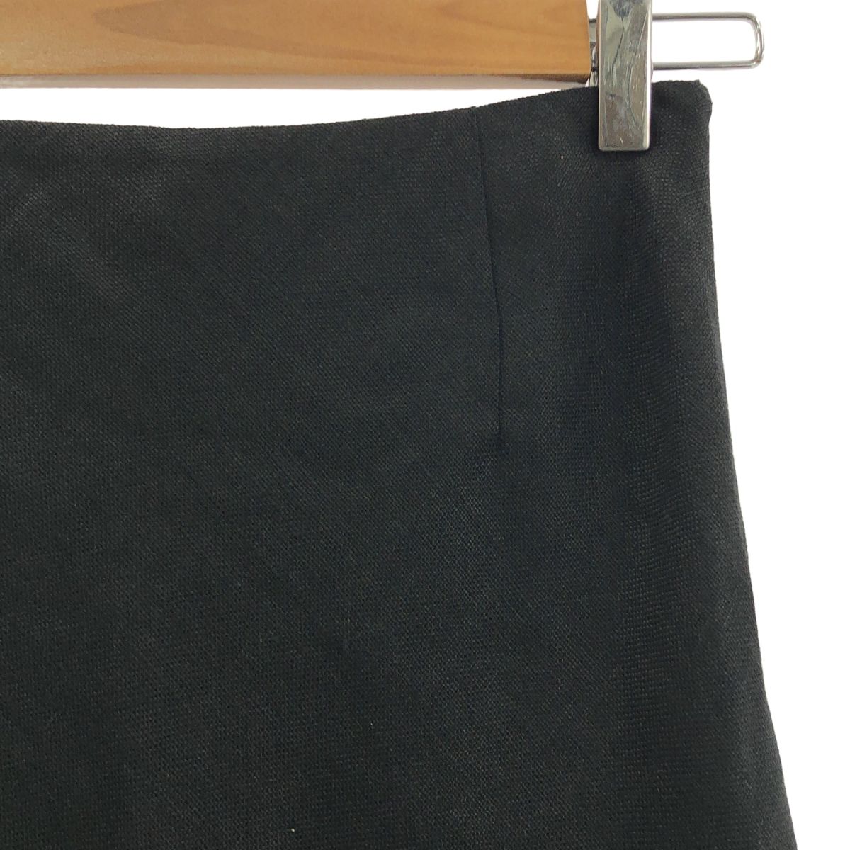 SACRA サクラ RUSTIC LINEN SKIRT リネンスカート 36 ブラック レディース