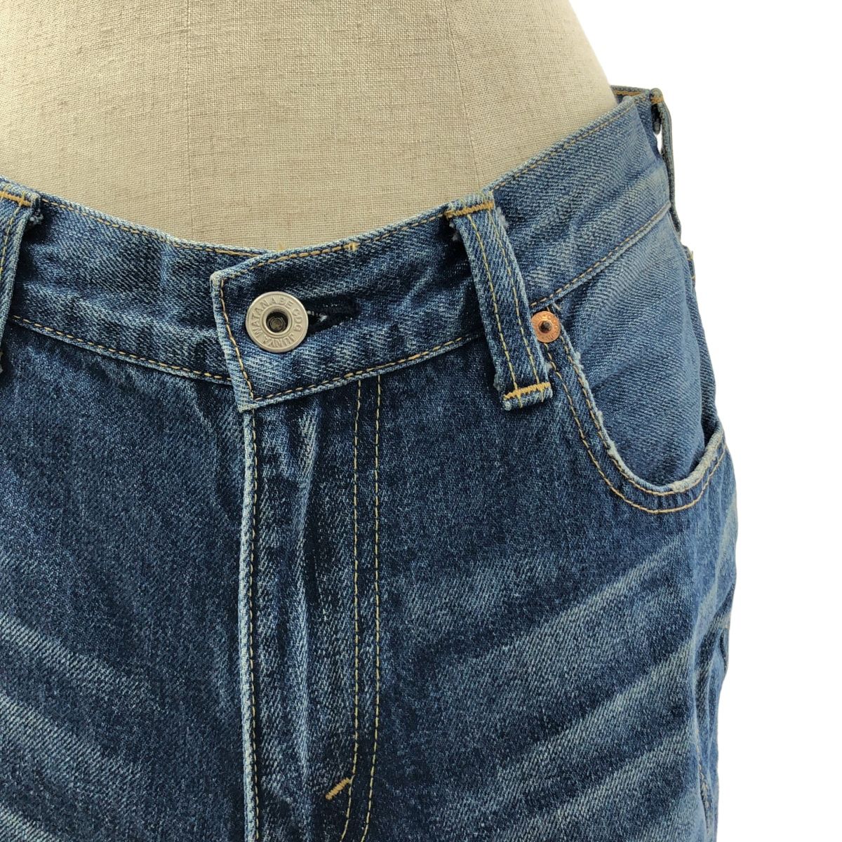 JUNYA WATANABE COMME des GARCONS ジュンヤワタナベ 2009SS レイヤード カットオフ デニムスカート S インディゴ レディース