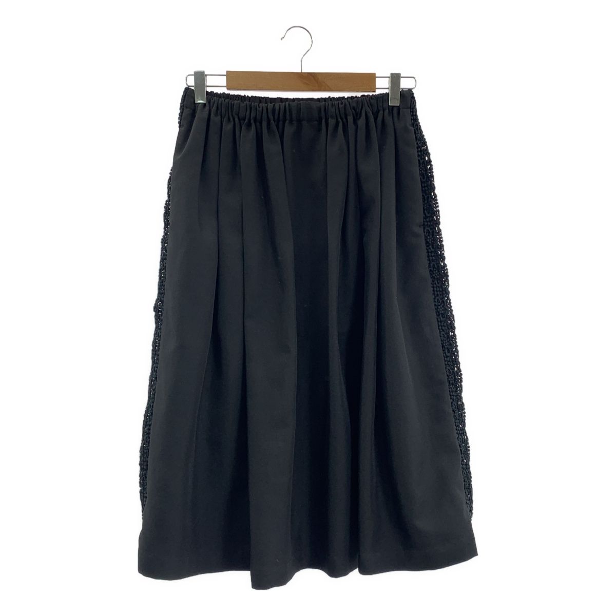 tricot COMME des GARCONS トリココムデギャルソン ポリエステル レースライン スカート ブラック レディース