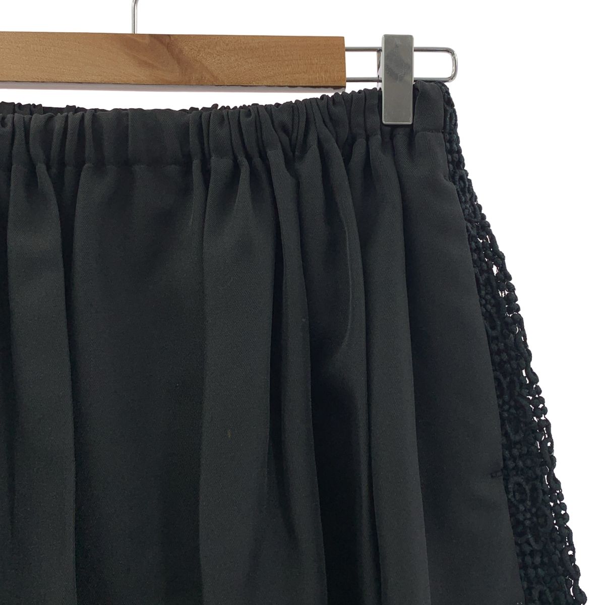 tricot COMME des GARCONS トリココムデギャルソン ポリエステル レースライン スカート ブラック レディース
