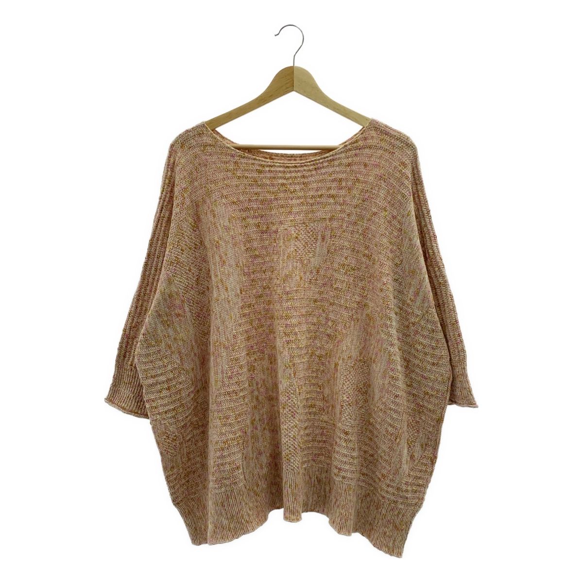 tamaki niime 玉木新雌 タマキニイメ コットン ボートネック ニット プルオーバー ピンク カーキ ホワイト レディース