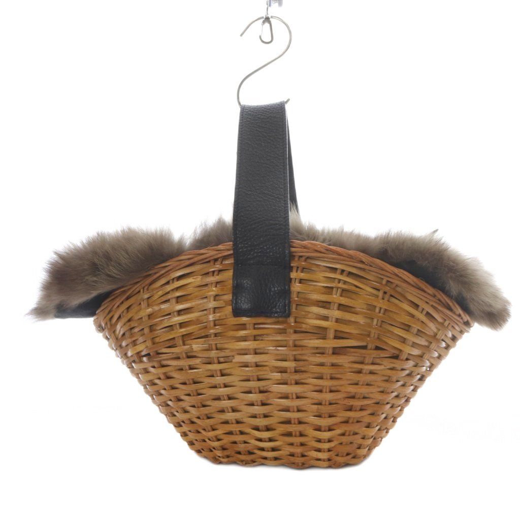 ヴィオラドーロ VIOLA d ORO Loungedress取り扱い 24AW FURカゴBAG バッグ ハンドバッグ ワンハンドル ブラウン YO7 SH