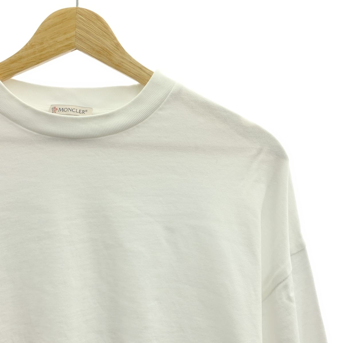 MONCLER GENIUS モンクレールジーニアス × HYKE ロゴ ロング スリーブ カットソー 4 ホワイト ブラック レディース