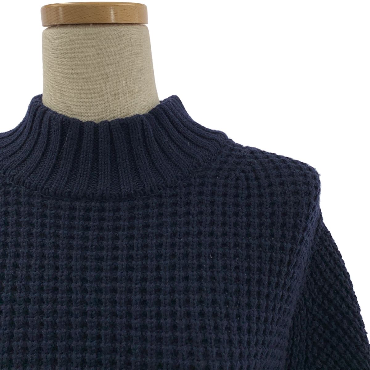 sacai サカイ ジャケットドッキング プルオーバー ニット セーター 2 ネイビー レディース