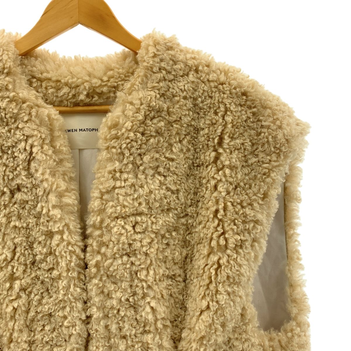 AEWEN MATOPH イウエンマトフ フェイクファー ベスト F ベージュ レディース