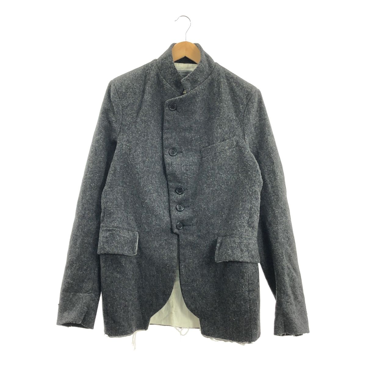 ELENA DAWSON エレナドーソン ウール ノッチドラペル 5ボタン ジャケット XS グレー メンズ