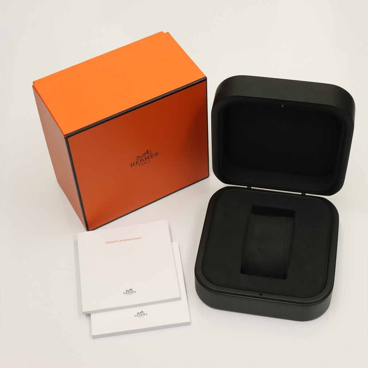 エルメス HERMES H 08 SP 1 741 a メンズ 腕時計 デイト グレー チタン オートマ 自動巻き ウォッチ