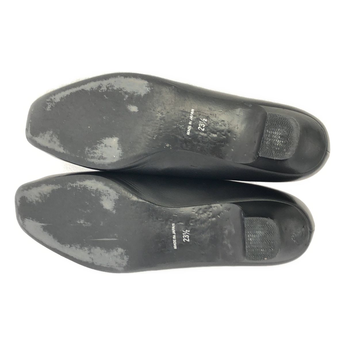  Mame Kurogouchi マメクロゴウチ Curved Line Low Heel Slipon レザー ヒール スリッポン シューズ 23 1 2 ブラック レディース ハイヒール パンプス パンプス