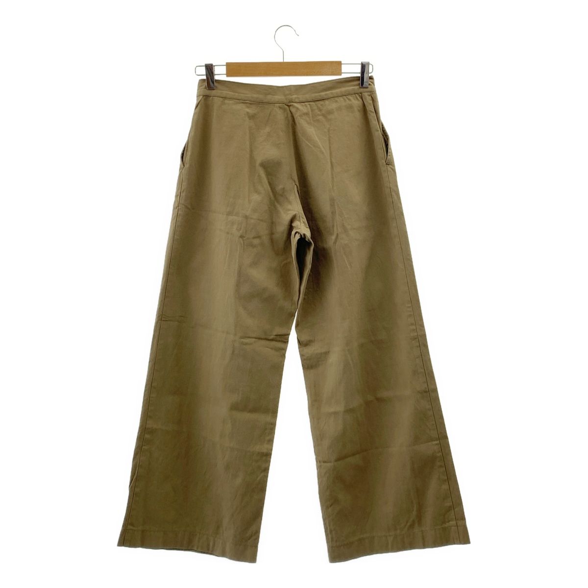 Yohji Yamamoto FEMME ヨウジヤマモトファム 2002SS コットン ワイド スラックス パンツ 2 ブラウン レディース DECORATOM_COM_BR