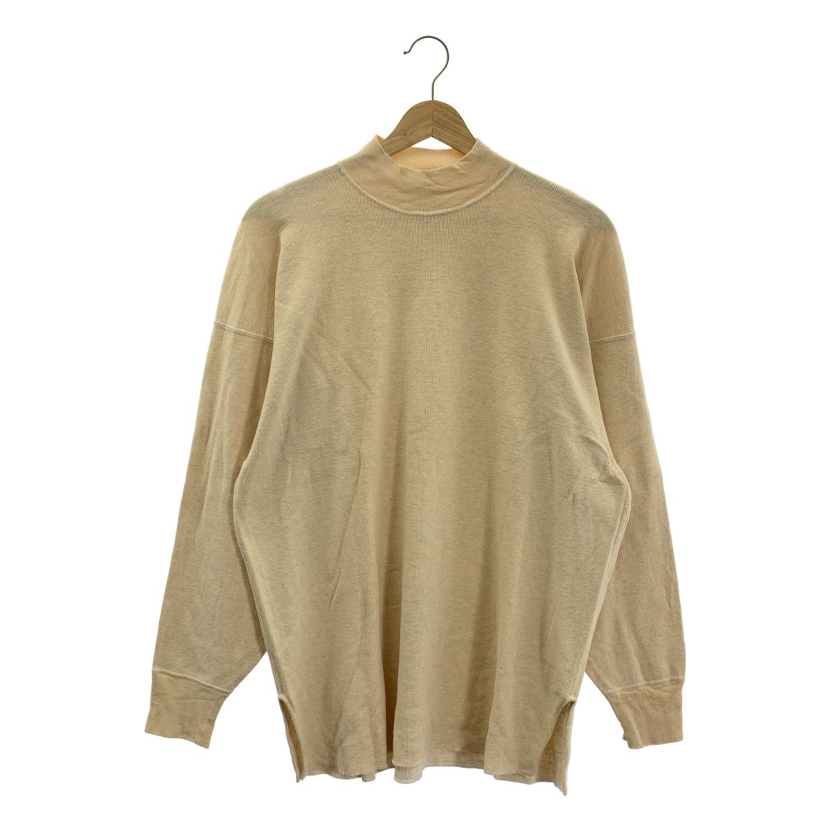 YE OLD AND NEW MAN イー アンドニューマン UNDER01 コットン モックネック ロングスリーブカットソー 生成り メンズ