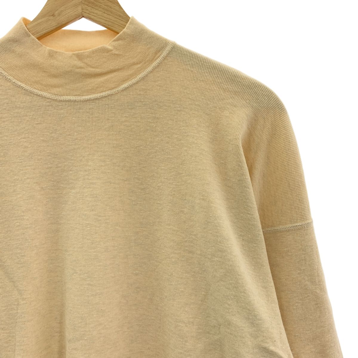 YE OLD AND NEW MAN イー アンドニューマン UNDER01 コットン モックネック ロングスリーブカットソー 生成り メンズ