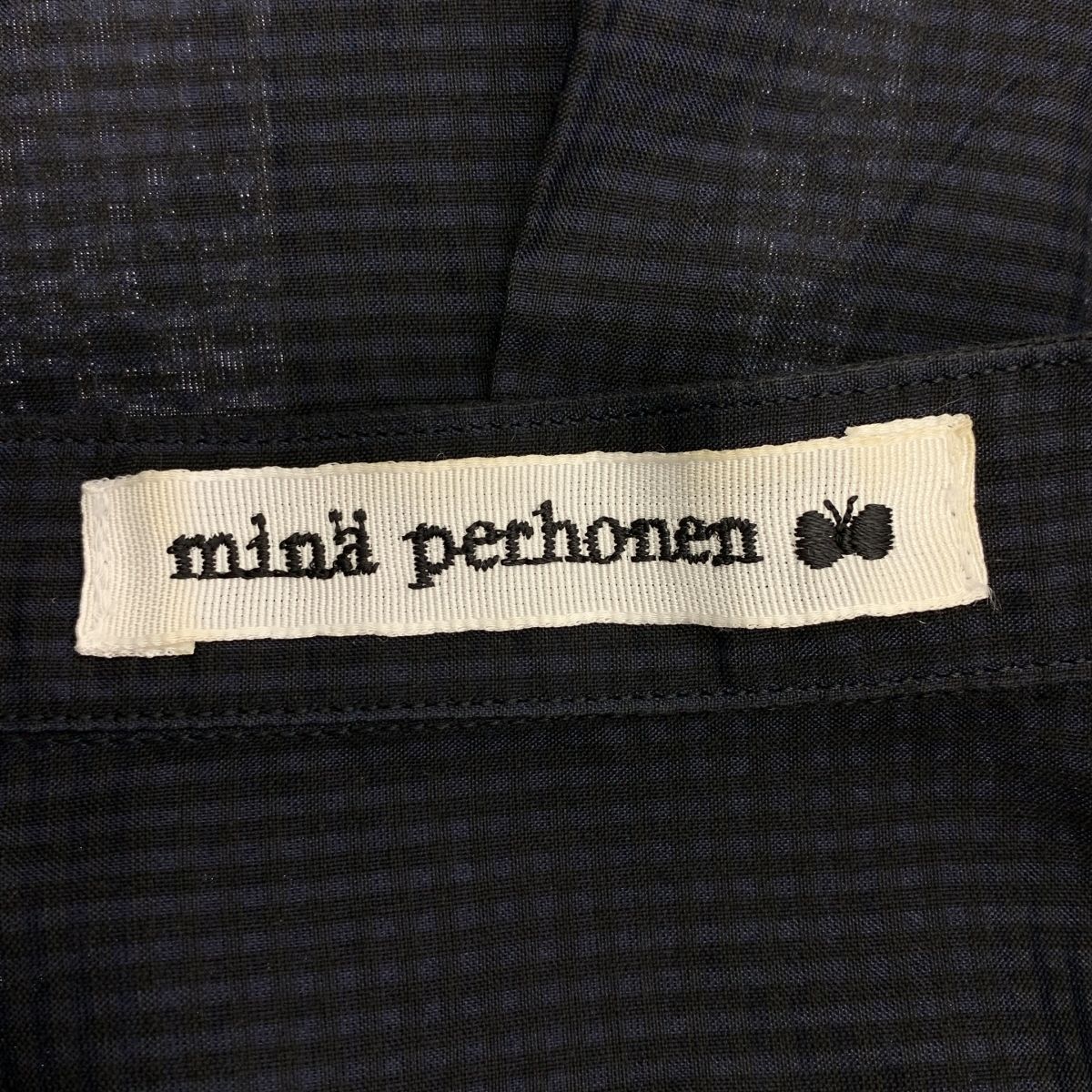  mina perhonen ミナペルホネン tambourine タンバリン コットン シルク ブルゾン シャツ 40 ブラック レディース 長袖 シャツ ブラウス