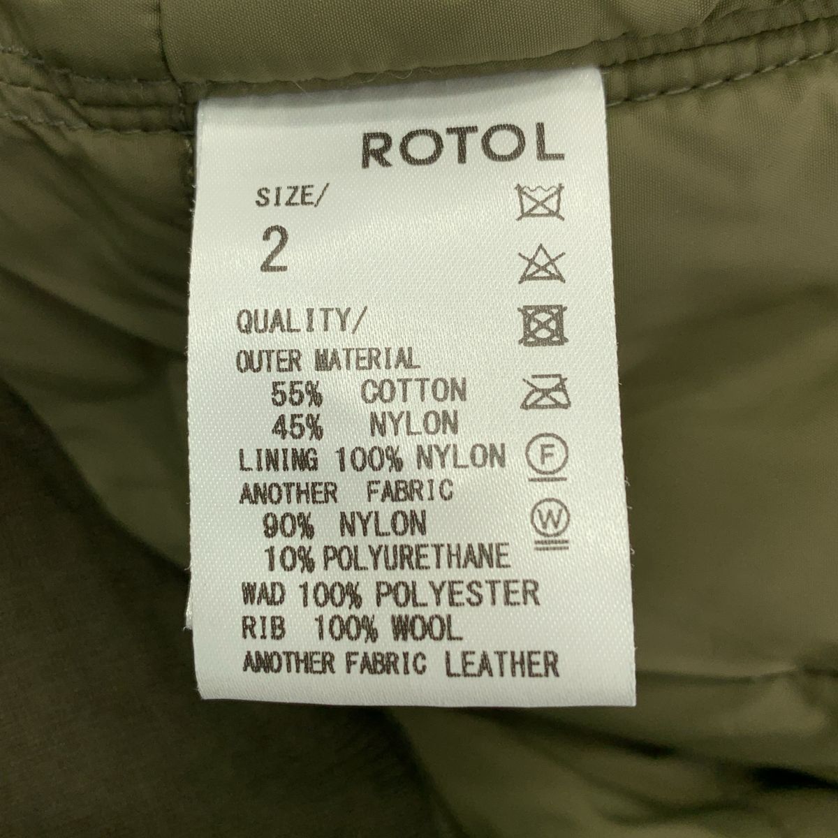 ROTOL ロトル TORNADO BOMBER BLOUSON ジップディティール MA-1 ボンバージャケット 2 カーキ メンズ KANDAIZUMI_COM