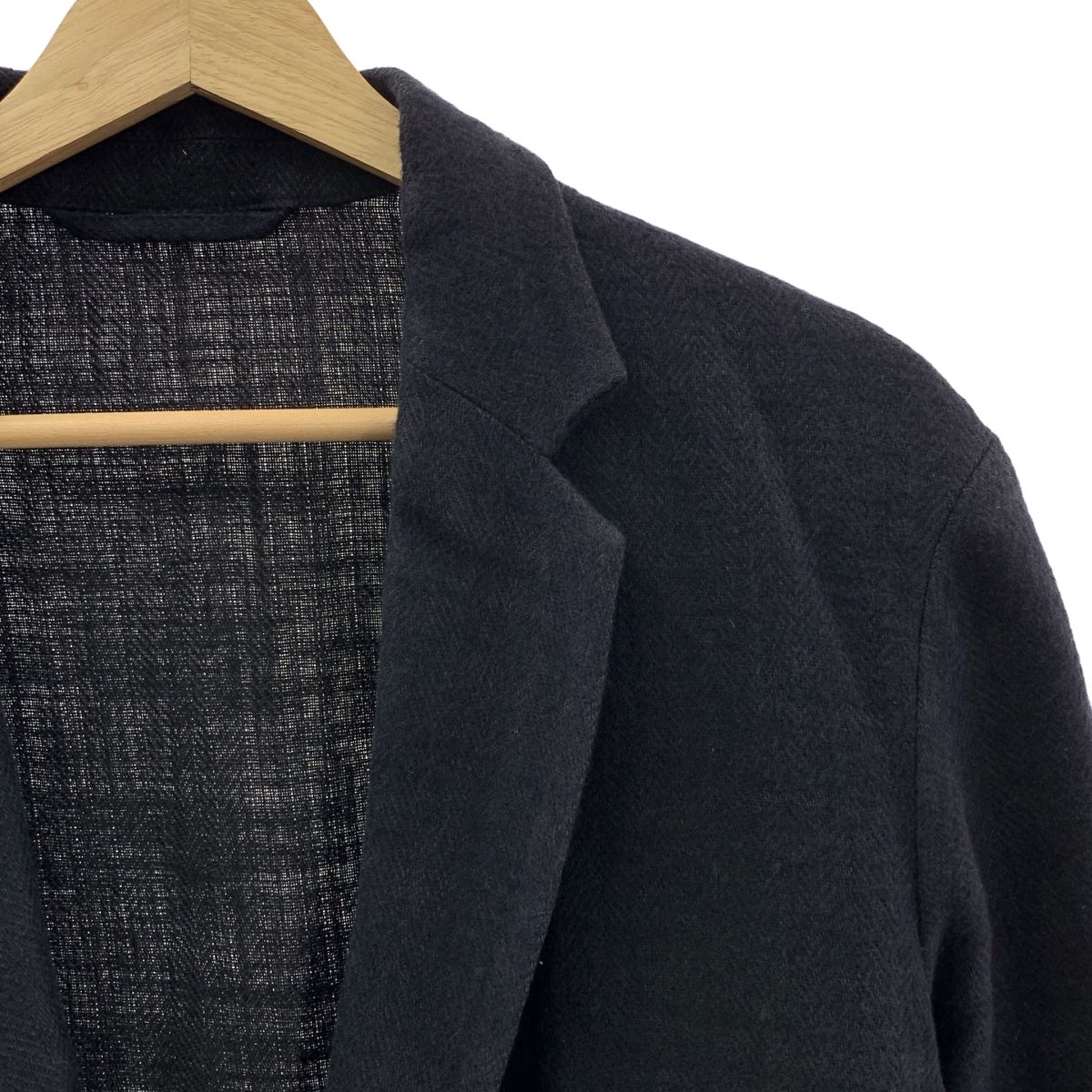 MAATEE-SONS マーティー-サンズ リネン ヘリンボーン 2B テーラードジャケット 2 ネイビー メンズ