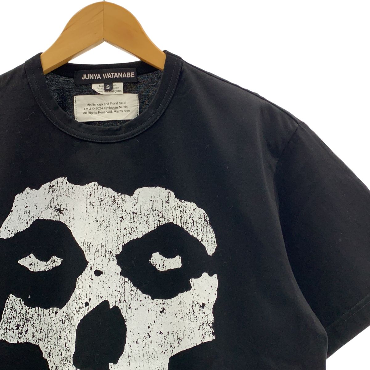 JUNYA ジュンヤワタナベ 2025 AW Misfits short sleeve tee プリント Tシャツ カットソー S ブラック ホワイト レディース