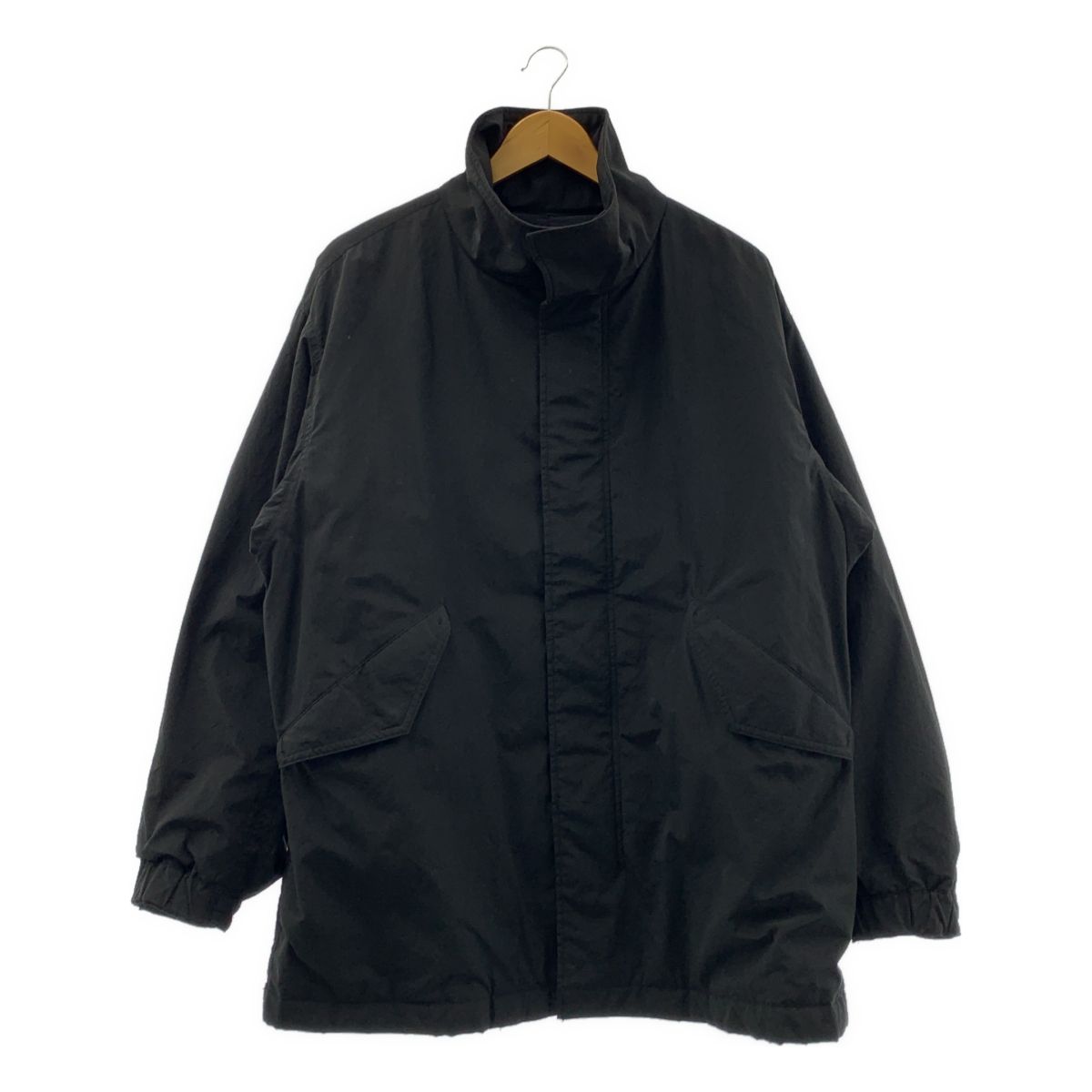 ATON エイトン TECHNO COTTON PADDED SHORT MODS コットン ショート モッズコート 4 ブラック メンズ