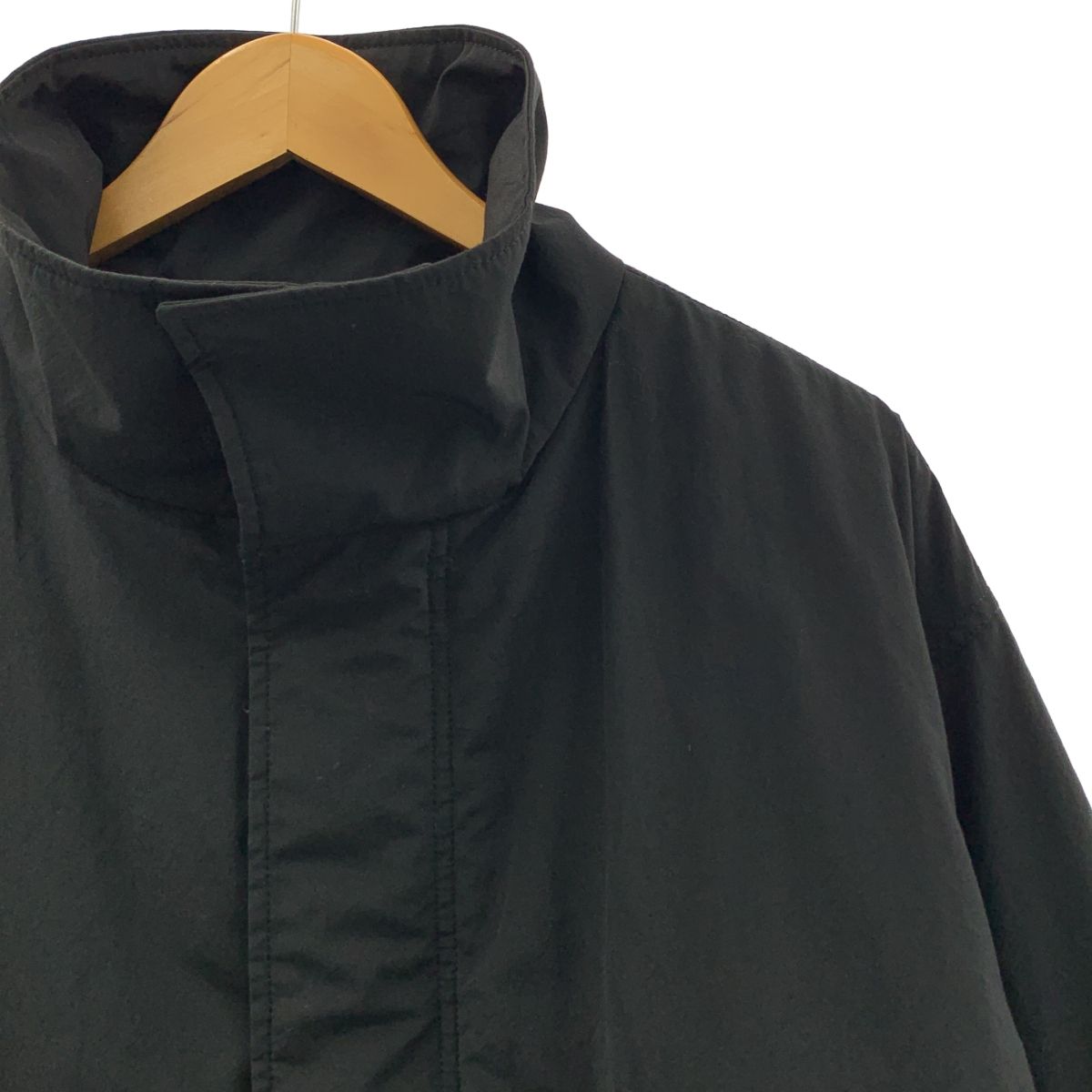 ATON エイトン TECHNO COTTON PADDED SHORT MODS コットン ショート モッズコート 4 ブラック メンズ