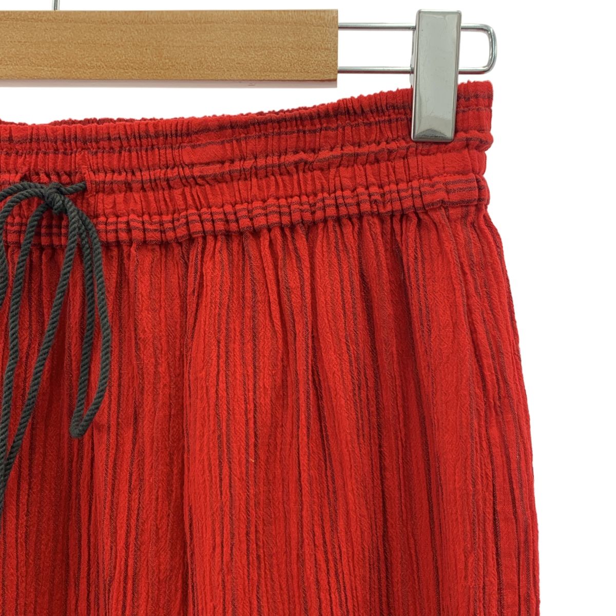 NOWOS ノーウォス ドローストリング イージー スカート ペチコート付き M red レディース