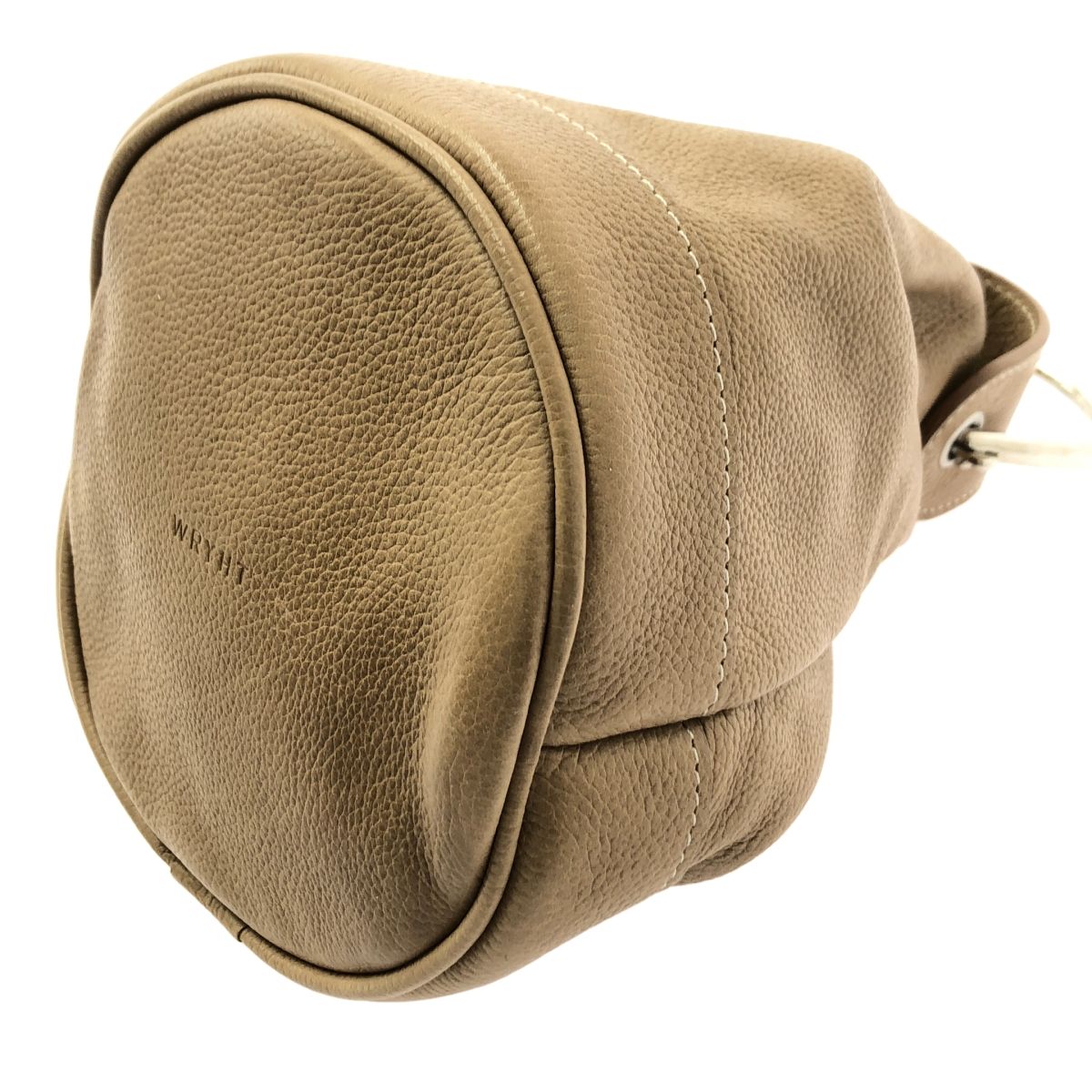 レザーリングハンドバッグ ベージュ