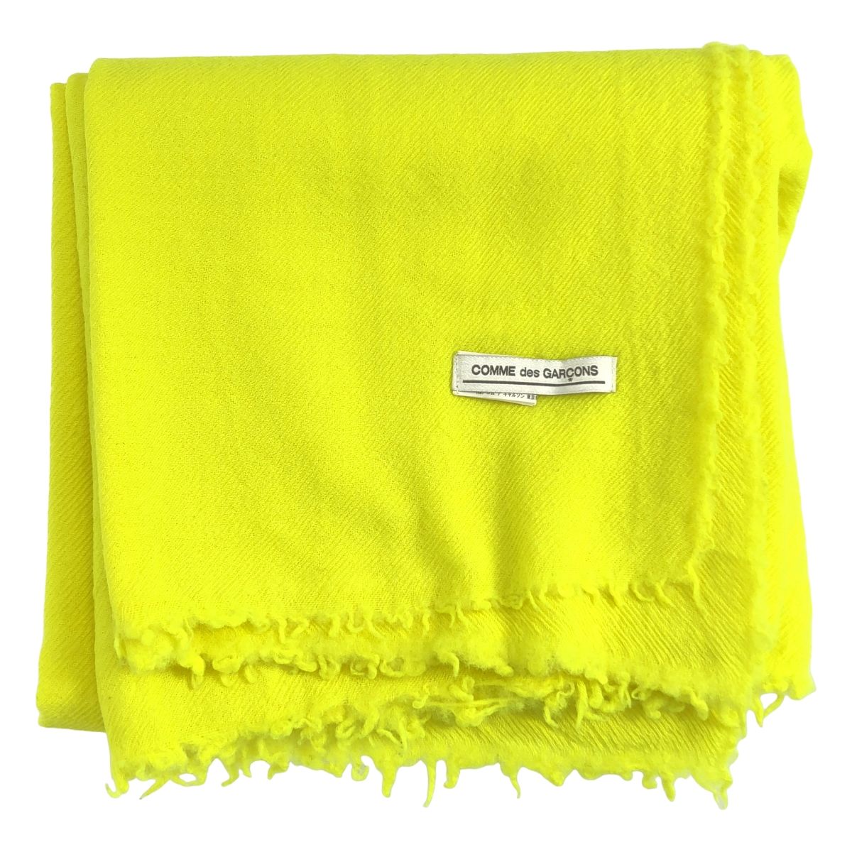 COMME des GARCONS コムデギャルソン ウール 大判 ストール イエロー系