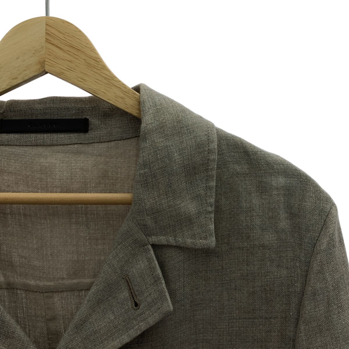 CARUSO カルーゾ リネン テーラードジャケット ベージュ メンズ
