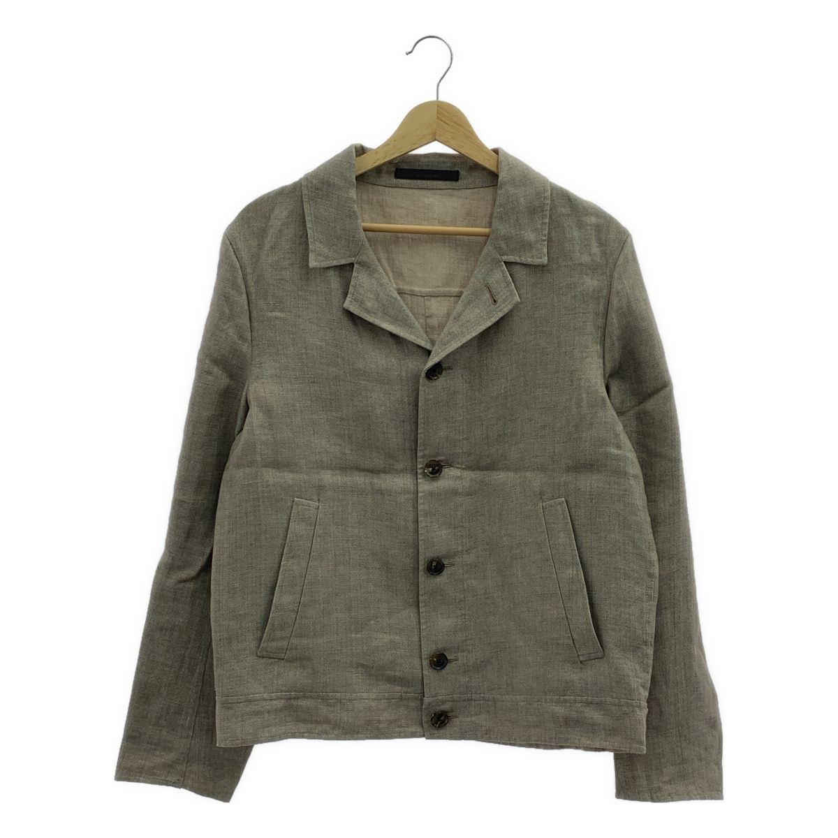 CARUSO カルーゾ リネン テーラードジャケット ベージュ メンズ