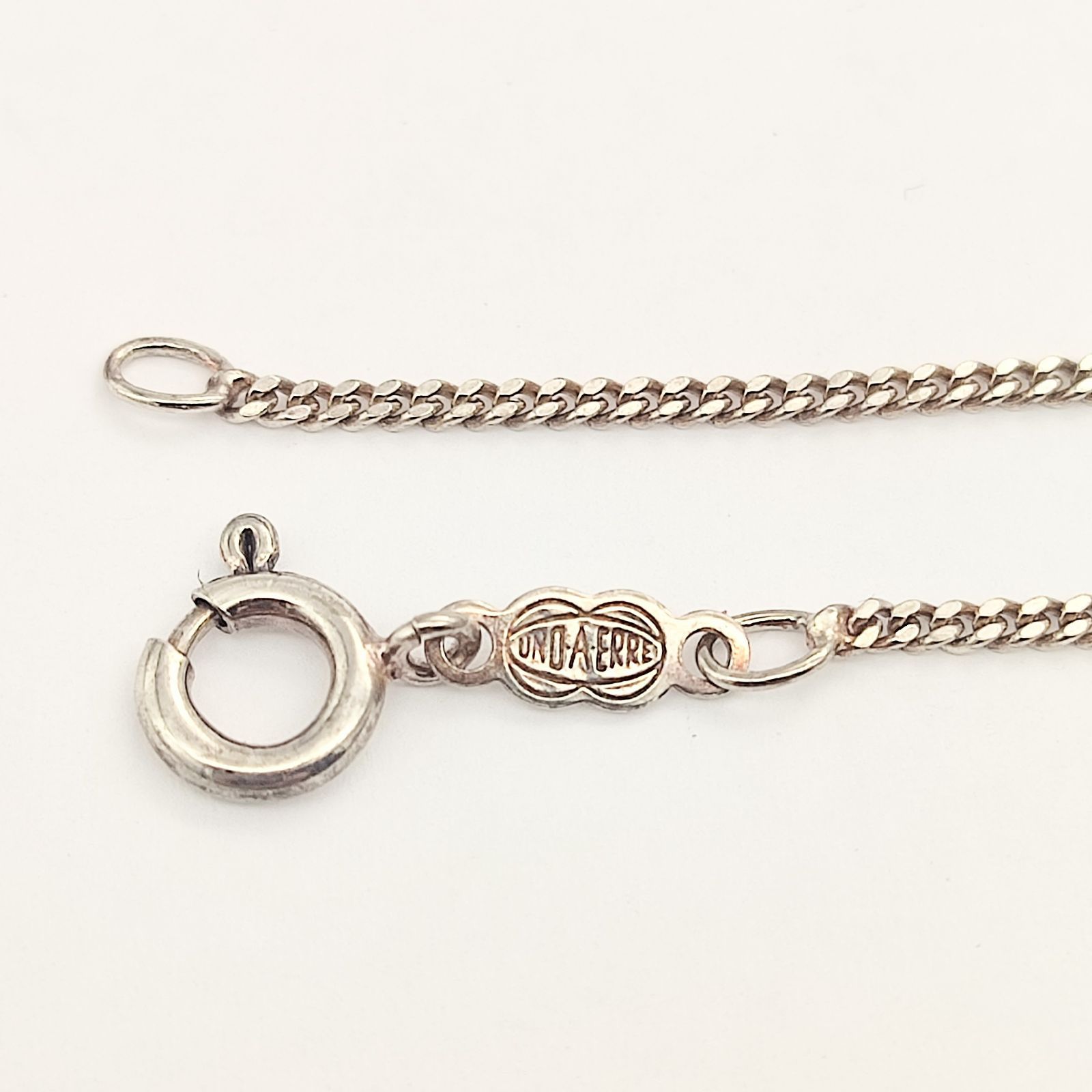 美品】ウノアエレ UNOAERRE ダブルハートネックレス シルバー925 