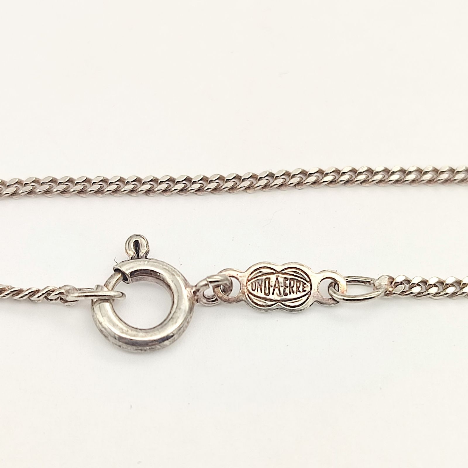 美品】ウノアエレ UNOAERRE ダブルハートネックレス シルバー925 