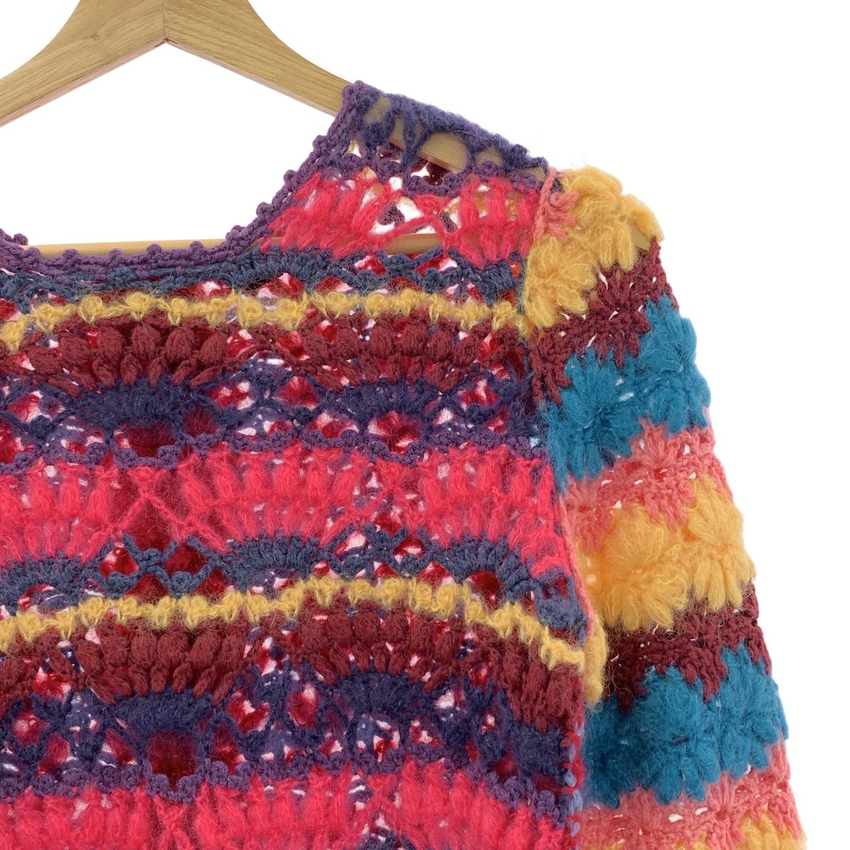 tricot COMME des GARCONS トリココムデギャルソン 2012 AW ローゲージ クロシェ パッチワーク ニット マルチ レディース