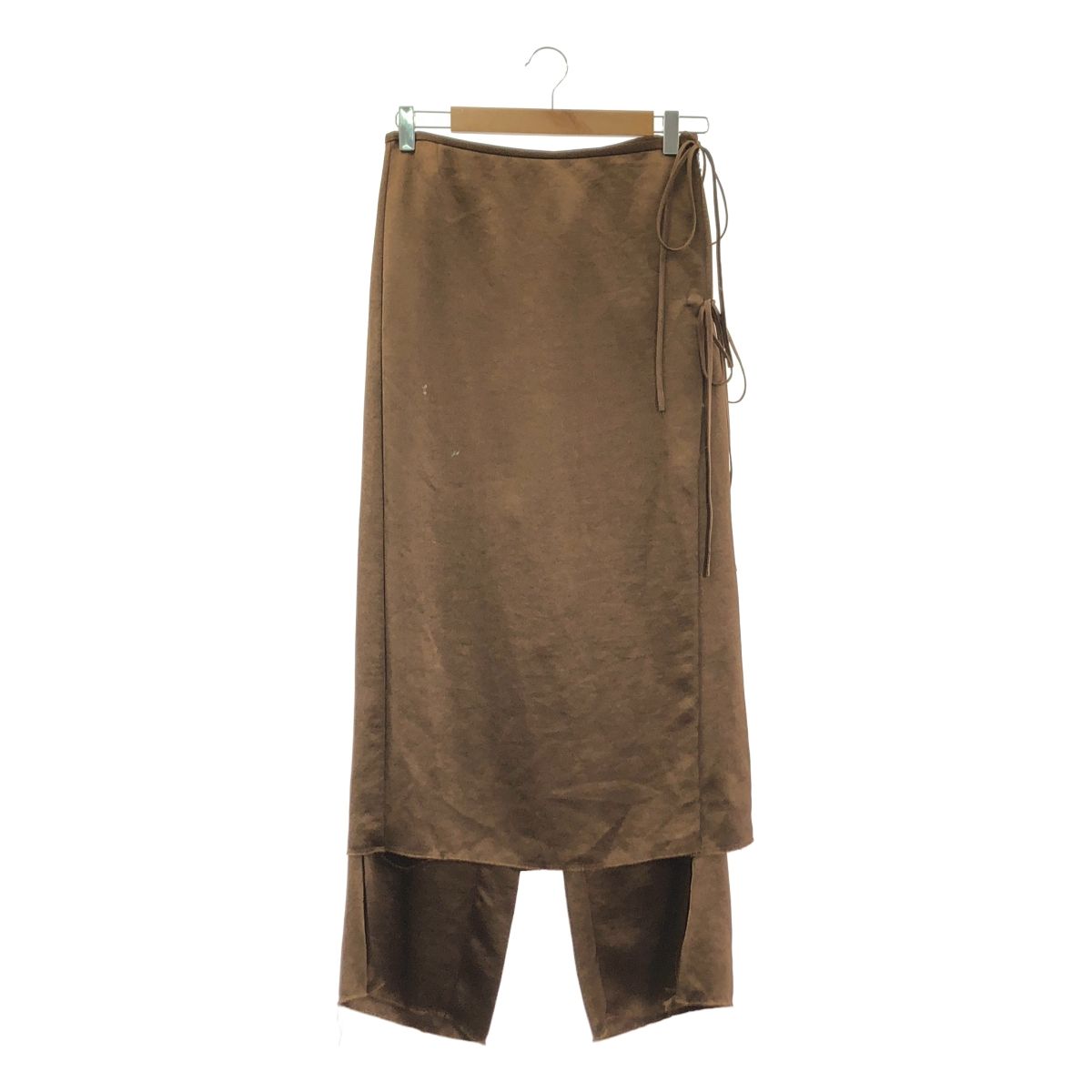 ETRE TOKYO エトレトウキョウ ラップスカート ストレートパンツ S ブラウン レディース