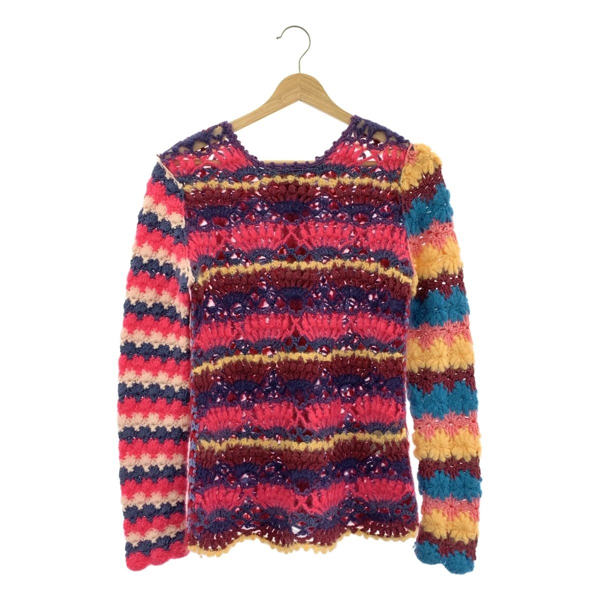 tricot COMME des GARCONS トリココムデギャルソン 2012AW ローゲージ クロシェ パッチワーク ニット マルチ レディース